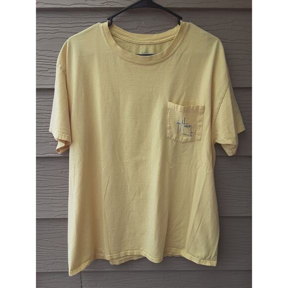 Guy Harvey L Yellow Patriotic America Marlin T Shirt - Picture 3 of 7